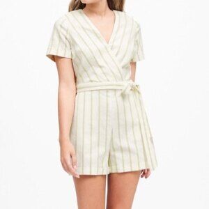Banana Republic Striped Tie-Waist Romper Shorts (2 Tall)